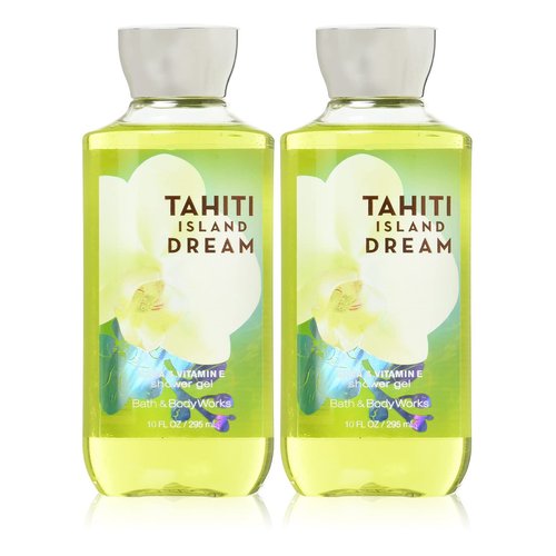 Bath and Body Works Gift Set of of 2 - 10 Fl Oz Shower Gel (Tahiti Island Dream)