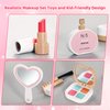 TUSEASY 16-Piece Wooden Makeup Toy Set, Pretend Play Makeup Kit for Toddlers & Little Girls Aged 3-8, Fake Makeup and Beauty Salon Toys, Christmas & Birthday Gifts for Toddler Kids