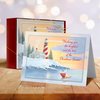 Designer Greetings Red Farm Studios Boxed Christmas Cards, Snowy Lighthouse Coastline (Box of 18 Nautical/Coastal Holiday Cards with White Envelopes), (125-00848-000)