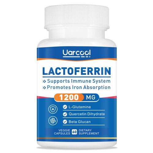 Uarcool Lactoferrin Supplement 1200mg for Healthy Immune Support-Gluten-Free, Vegetarian - 60 Softgels