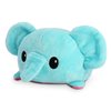 TeeTurtle - The Original Reversible Elephant Plushie - Blue + Pink - Cute Sensory Fidget Stuffed Animals That Show Your Mood 3.5 inch