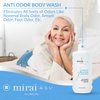 Mirai Clinical Body Wash for Strong Body Odor - Renewing Body Purifying & Deodorizing with Natural Persimmon & Green Tea Extracts - Nonenal Body Odor Eliminator for Women & Men - 9.29 Fl oz