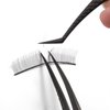 FEITA Diamond Grip Eyelash Extensions Tweezer Lash Precision Tweezers, Japanese Steel Dolphin-shaped Tip, False Lashes Application Tools, Black 1Pc