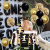 Sursurprise Hip Hop 1st Birthday Party Decorations Notorious One High Chair Banner Cake Topper Crown for Boys Hip Hop First Birthday The Big One Biggie Old School Rap Party Supplies