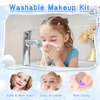 Kids Washable Makeup Girls Toys with Princess Case, Kids Makeup Kit for Girl, Real Girl Makeup Sets for Toddler Kids, Christmas Birthday Gifts Toys for 3 4 5 6 7 8-12 Year Old Girls