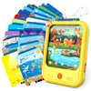 Kids Learning Tablet Educational Learning Pad for Toddlers 2-5 to Learn Alphabets, Numbers, Foods, Time, Music, Vehicles,Tablet Toy for Toddlers Ages 2 3 4 5 6 Years Old Yellow