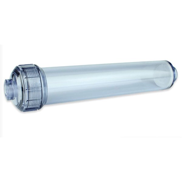 Clear Empty Refillable Inline Water Filter Cartridge 2" x 10" | For DI/Resin/Carbon/Calcite/Alkaline Media