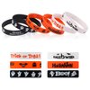 CCINEE 36pcs Rubber Wristbands 6 Novelty Halloween Pattern Silicone Bracelets Rubber Bands for Halloween Party Bag Filler Supply