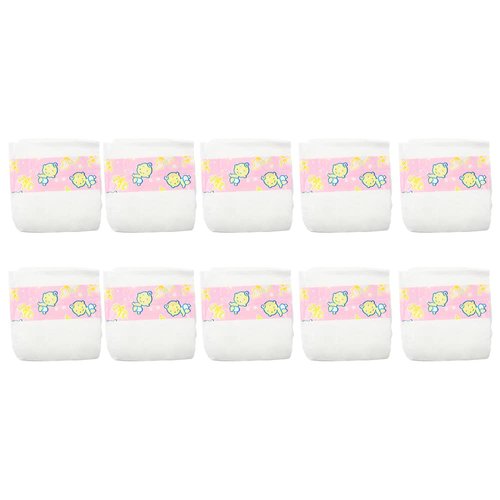 CHAREX Baby Doll Diapers Pack - 10 Pieces Newborn Dolls Diapers Refill, Doll Accessories for 18-24 Inch Reborn Dolls