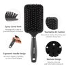 RHOS Paddle Hair Brush for Men-Detangler Brush with Nylon Bristles for Thin,Short,Thick Hairs-Square Cushion Hair Brush for Detangling,Smoothing,Massage(1 Pack-Grey)