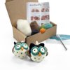 Woolbuddy Needle Felting Kit, Felting Kit, Owl, Felting Kit for Beginners Adult, Wool Felting Kit Includes Felting Supplies, Carded Felting Wool 22 Grams, 2 Needle Felting Needles, Easy and Fun Craft