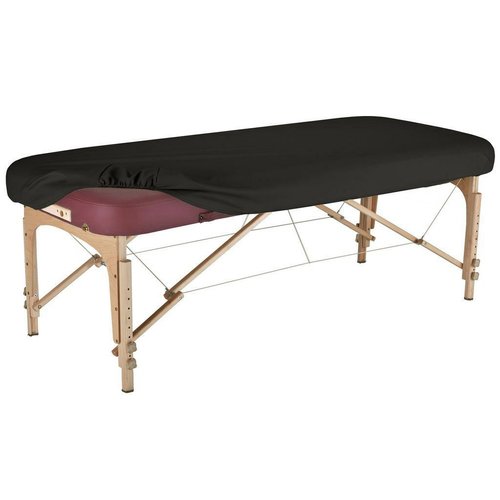 Therapist's Choice® Durable Fitted PU Vinyl Leather Protection Cover for Massage Tables (Massage Table not Included) (Black)