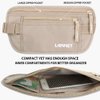 Money Belt for Travel, Slim RFID Blocking Women and Men Hidden Travel Pouch Under Clothes, Passport Holder Protect Cash, Documents, Credit Card, Bonus 2 RFID Sleeves