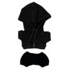 niannyyhouse 20cm Plush Doll Clothes Elastic Solid Sportswear Suits Hoodie Pants Soft Stuffed Plush Toy Dress Up Accessories (Black, 20cm)