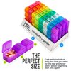Month Pill Box Organizer - 3-Times-A-Day | Morning-Noon-Night - 30 Day Pill Case with 32 Daily Compartments for Vitamins, Supplements, Medication - Travel Monthly Pill Organizer 3 Times A Day