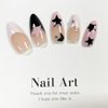 Star Press on Nails Medium Almond Fake Nails French Tip False Nails with Designs Y2K Acrylic Glue on Nails Glossy Full Cover Stick on Nails Stiletto Artificial Nails for Women Manicure 24Pcs