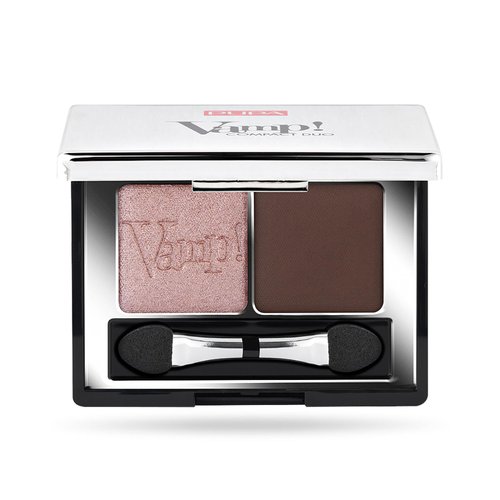 Pupa Milano Vamp! Eyeshadow Compact Duo 002 Pink Earth - Light, Smooth, Blendable, Cream Compact Shadow - Stunning, Colorful, Pigmented Shade - Paraben-Free Formula - 0.078 oz