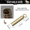 ayamaya Pill Case [2 Pack], Solid Brass Waterproof Pill Fob Holder with Key Ring Plus 3 Spare O-Ring Small Medicine Holder Container Box Portable EDC Tool for Keychain Outdoor Travel Survival