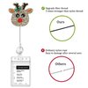 3 Pack Christmas Badge Reel Retractable, Nurse ID Name Card with Alligator Swivel Clip, Cute Elk Snowman Christmas Tree Badge Holder for Nurse Student