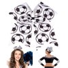 10Pcs Cheer Bows Hair Bow Ponytail Holder Elastic Band for Cheerleading Cheerleader Sports Team Activities (Soccer)