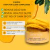 Turmeric Exfoliating Body Scrub, Exfoliating Face & Body Scrub with Turmeric for Even Complexion, Gentle Body Exfoliator for Dry Skin, yellow, 5.7 Ounce (Pack of 1)