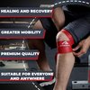 ACHIEVE FIT Muscle Compression Floss Bands - Therapy Rehab Band for Increasing Mobility - Recovery Fitness Bands for Tack and Flossing - Includes Nylon Travel Pouch Bag (1x Red & 1x Black)