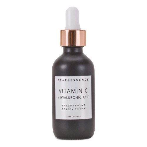 Pearlessence Brightening Facial Serum with Vitamin C & Hyaluronic Acid - Powerful Hydration to Help Plump & Brighten Skin | USA Made (2 Fl Oz (Pack of 1))