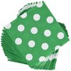 Amscan Dots Disposable Beverage Napkins Tableware for Parties (16 Piece), 5 x 5, Festive Green/White