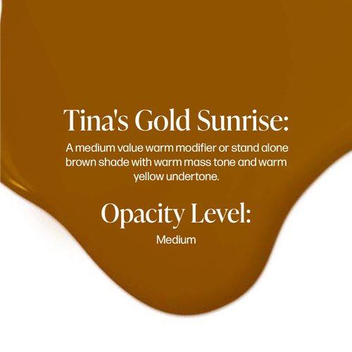 Perma Blend - Tina's Gold Sunrise - Microblading Ink Modifier - Professional Tattoo Ink - Brown Tattoo Ink Makeup - Vegan (0.5 oz)