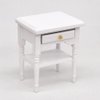 Mini House Furniture 1pc Dollhouse Miniature Furniture Bedroom Night Stand Small Side Table White Wood Bedside Table Handcraft DIY Model