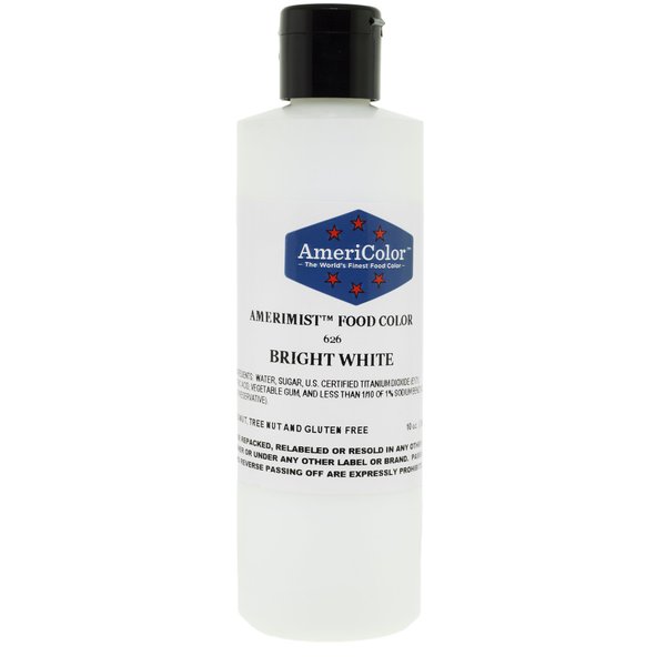 AmeriColor Food Coloring AmeriMist Bright White Airbrush Food Color, 10 Ounce
