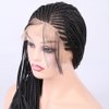 SIMBEAUTY Box Braided Wig For Black Women Side Parting with Baby Hair Synthetic Lace Front Braid Wigs Glueless Micro Cornrow Fully Hand Twist Braids Wig 26 Inch