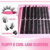 Fluffy Lash Clusters Left&Right Cluster Eyelashes Extensions 12-18mm DIY Individual Lashes Extension 192pcs Wispy Cat Eye Lashes Clusters by ALPHONSE