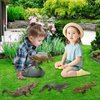 3PCS Safari Animal Figurines Set, Crocodile Animal Figures Toy Gift for Kids
