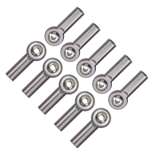 10Pcs ShareGoo M3 Tie Rod End Ball Head Holder Link 3mm Thread Ball Joint Compatible with Redcat HSP Traxxas Axial 1/10 RC Car Truck Boat DIY Robot Airplane,L26mm (Titanium)
