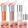 Lip Glow Oil, Moisturizing Lip Oil Gloss, Tinted Lip Oil for Lip Care and Dry Lips
