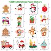 Christmas Foam Stickers Assorted Merry Christmas Shaped Self-Adhesive Sticker for Art Greeting Cards Craft