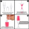 Maitys 20 Pcs 8 Ml/ 0.27 oz Lip Gloss Tubes Mini Wineglass Shaped Empty Lip Gloss Tube Lip Balm Containers Mini Refillable Bottles Lip Glaze Container with 2 Pieces Funnels for Women(Transparent)