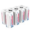 Tenergy Premium Rechargeable C Batteries, High Capacity 5000mAh NiMH C Size Battery, C Cell Battery, 8 Pack