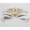 face jewels for makeup Festival Wedding Face Gems Temporary Tattoos mermaid halloween Bindi Fusion Headpiece Body Jewellery bindi face jewel(Topaz gold/SR16)