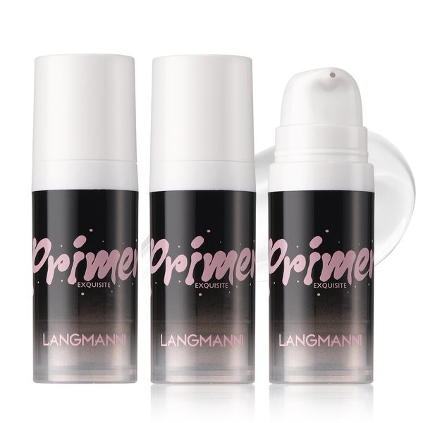 LANGMANNI Matte Grip Face Primer, Transparent Skin Perfecting Hydrating Primer,Unique Smooth Gel-Based Primer Essential For Longlasting Perfection Face Makeup (0.33 Fl Oz, 3)