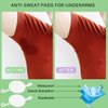 FERCAISH Underarm Sweat Pads - 1 Pairs Reusable Sweat Absorbing Guards with Shoulder Strap, Breathable and Washable Armpit Sweat Pads, Quick-Dry Anti-Perspiration Stickers for Women and Men(White)