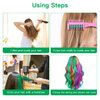 New Hair Chalk Comb for Girls Kids, Washable Temporary Hair Color Dye for Kids Age 5 6 7 8 9 10+ Birthday Party Gift Cosplay DIY, Children's Days (Blue, Pink, Purple, Green, Red, White)