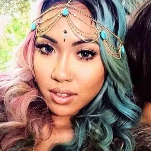 Yheakne Boho Turquoise Headband Gold Layered Tassel Head Chain Gypsy Hair Chain Festival Wedding Headpieces Decorative Headdress Hair Accessories for Women and Teen Girls Gifts