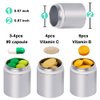 3 Packs Portable Keychain Pill Holder Case, EFFIET 3 Compartments Metal Pocket Emergency Pill Container Dispenser Box Outdoor Medicine Bottle Tin for Daily Supplyment (Mixed Color)