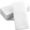 Linen-Feel European-White Paper Napkins - Decortive Cloth-Like Disposable Dinner Napkins - Soft And Absorbent. For Kitchen, Party, Wedding, Bathroom Or Any Occasion. (Pack of 100)