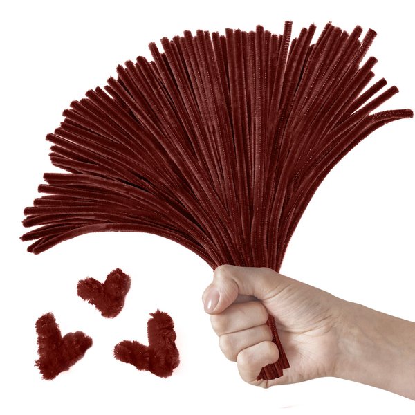 100PCS Brown Pipe Cleaner,Colored Pipe Cleaners for Crafts,Pipe Cleaners Set,Pipe Cleaner Craft,Art and Craft Supplies