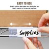 Lenink 30Pcs Wire Shelf Label Holders,Plastic Wire Rack Label Holder,Compatible with Metro 1-1/4in Shelves,Label Area 3in Lx1.25in H (Label Paper Insert Not Included)