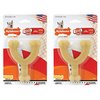Nylabone Dura Chew Regular Original Flavored Wishbone Dog Chew Toy (2 Pack)
