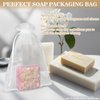 Sukh 50 Organza Soap Bags for Packaging - Organza Gift Bags 5x7 Soap Bags for Homemade Soap Wedding Anniversary Souvenir Soap Mesh Wedding Favor Bags Small Soap Pouches Gift Bags For Small Business